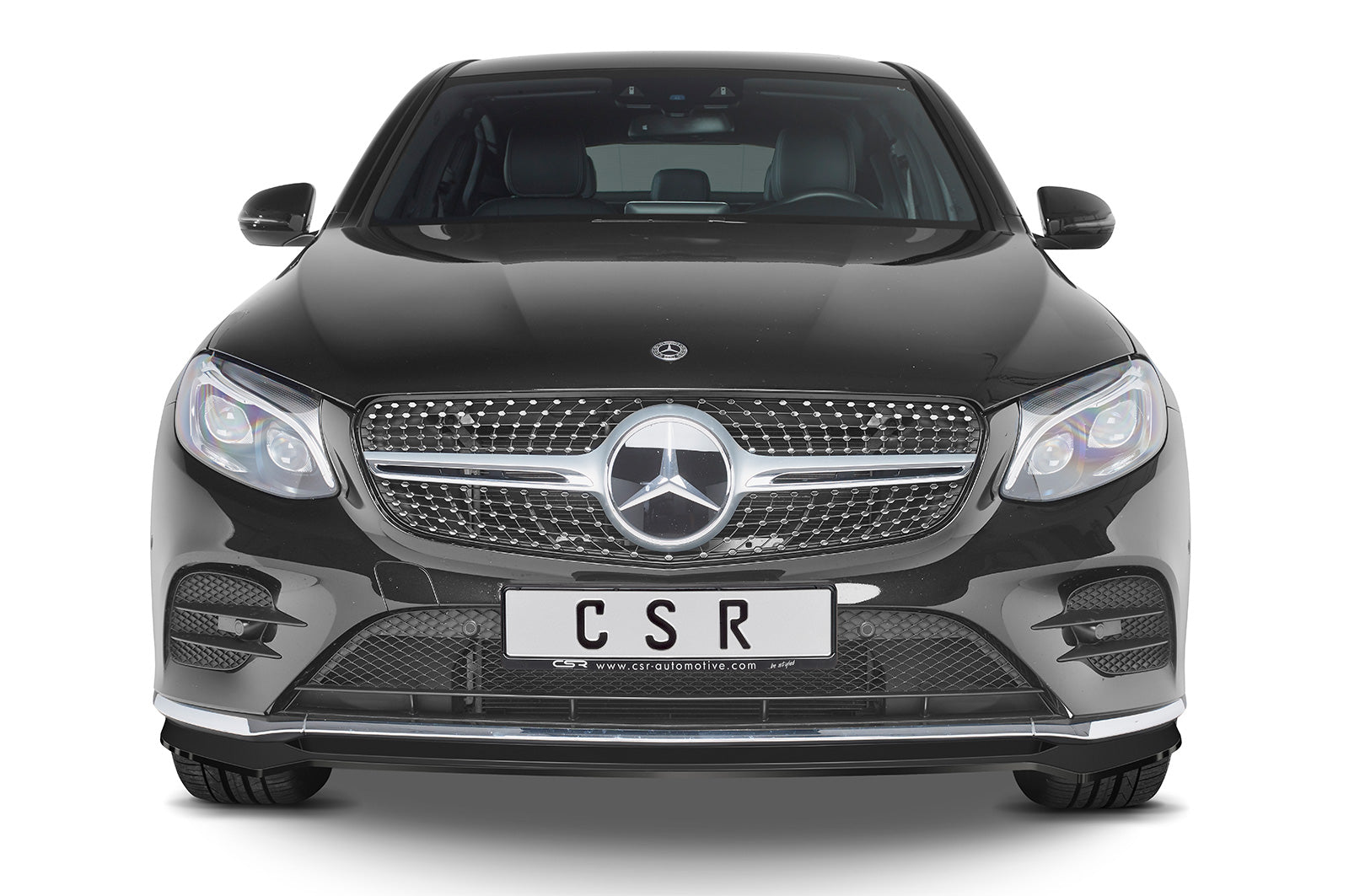 CSR Frontspoiler | Cup-Spoilerlippe mit ABE für Mercedes-Benz GLC (X253/C253) AMG-Line CSL552-C Carbon Look Hochglanz (keine Lackierung erforderlich)