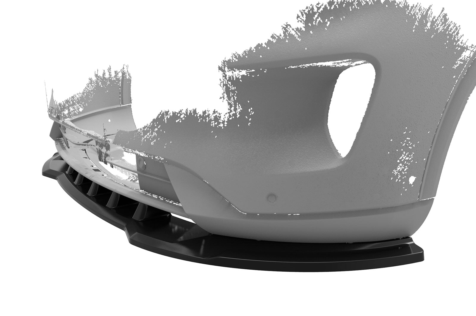 CSR Frontspoiler | Cup-Spoilerlippe mit ABE für Ford Kuga 3 CSL553-S Strukturiert schwarz matt (keine Lackierung erforderlich)