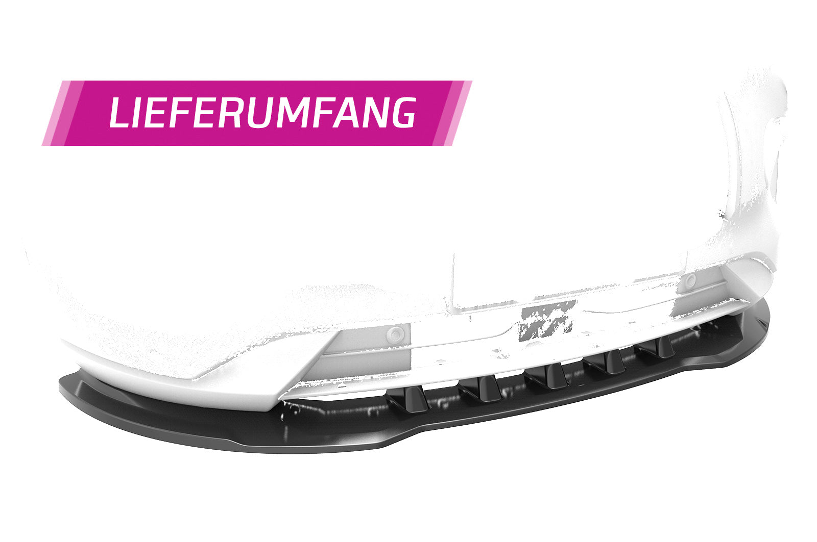 CSR Frontspoiler | Cup-Spoilerlippe mit ABE für Ford Kuga 3 CSL553-S Strukturiert schwarz matt (keine Lackierung erforderlich)