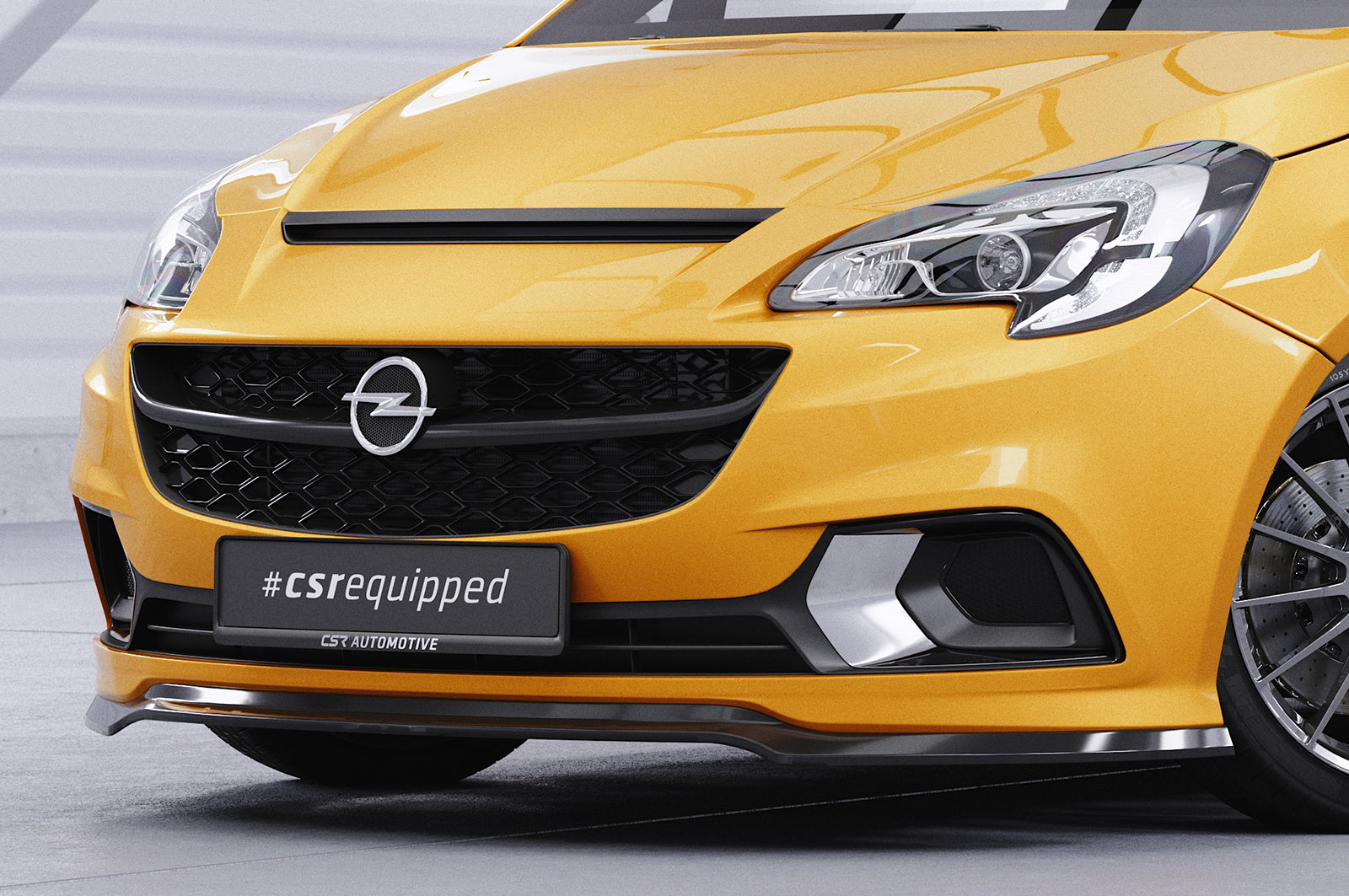 CSR Frontspoiler | Cup-Spoilerlippe mit ABE für Opel Corsa E OPC / GSi CSL554-L Unlackiert roh (Lackierung erforderlich)