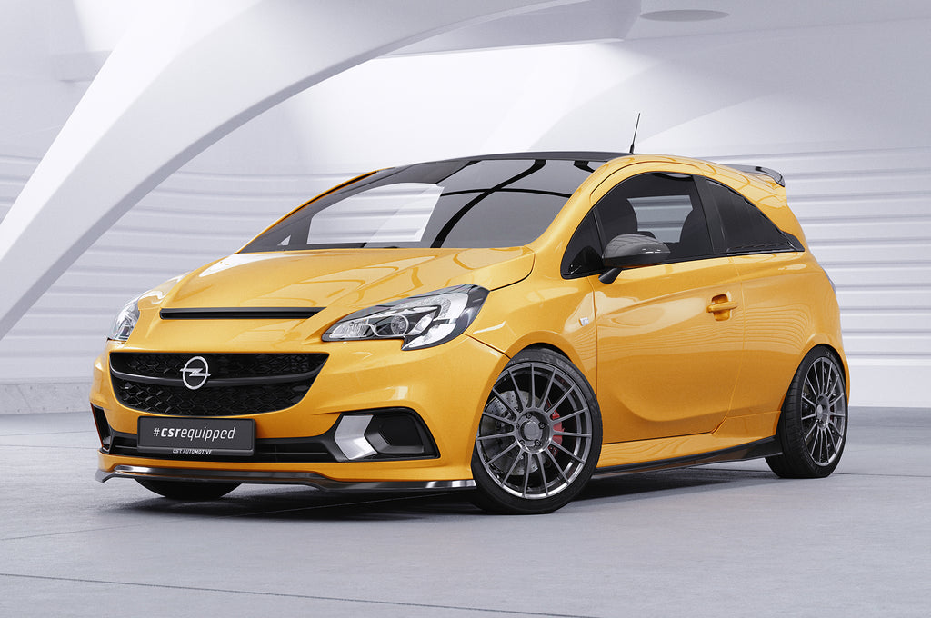 CSR Frontspoiler | Cup-Spoilerlippe mit ABE für Opel Corsa E OPC / GSi CSL554-G Glossy schwarz Hochglanz (keine Lackierung erforderlich)