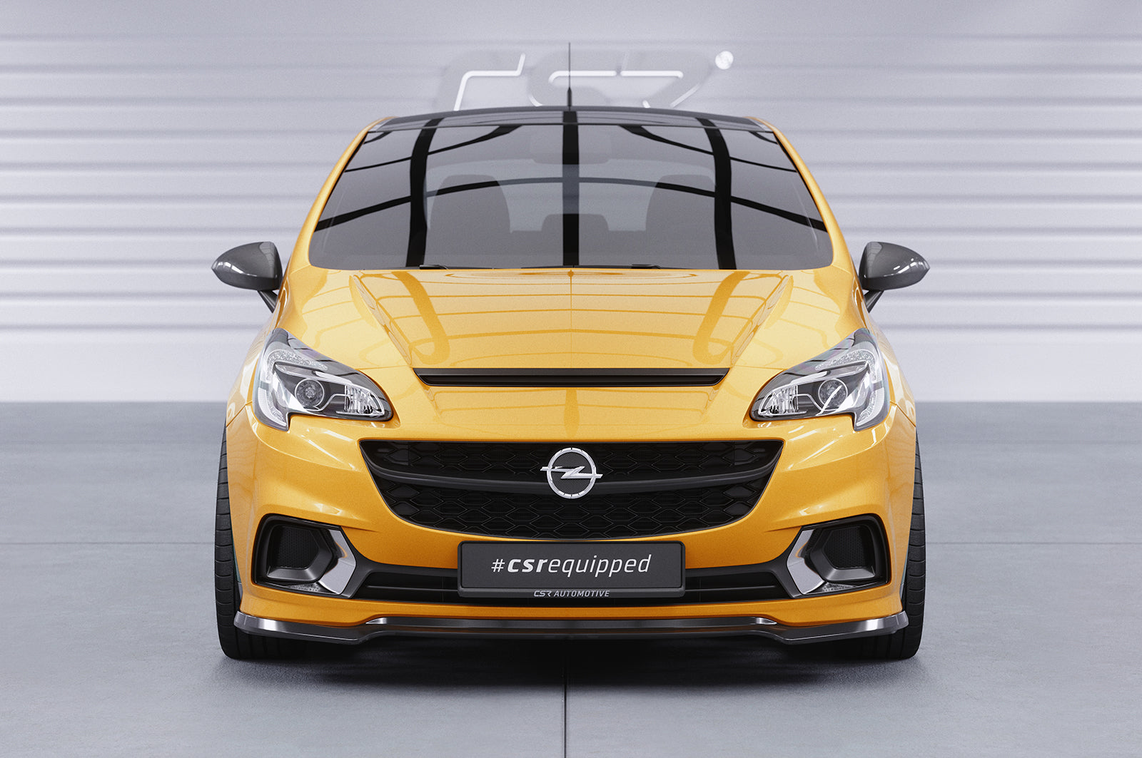 CSR Frontspoiler | Cup-Spoilerlippe mit ABE für Opel Corsa E OPC / GSi CSL554-G Glossy schwarz Hochglanz (keine Lackierung erforderlich)