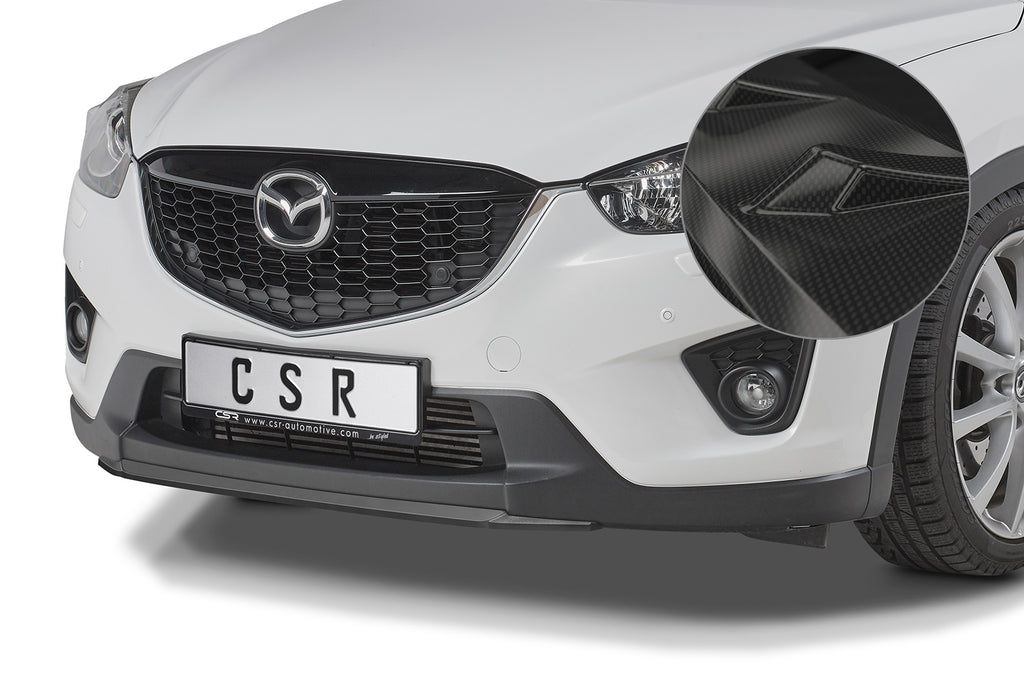 CSR Frontspoiler | Cup-Spoilerlippe mit ABE für Mazda CX5 (KE) CSL555-C Carbon Look Hochglanz (keine Lackierung erforderlich)