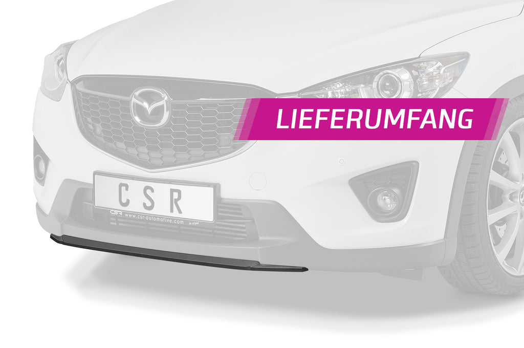 CSR Frontspoiler | Cup-Spoilerlippe mit ABE für Mazda CX5 (KE) CSL555-C Carbon Look Hochglanz (keine Lackierung erforderlich)