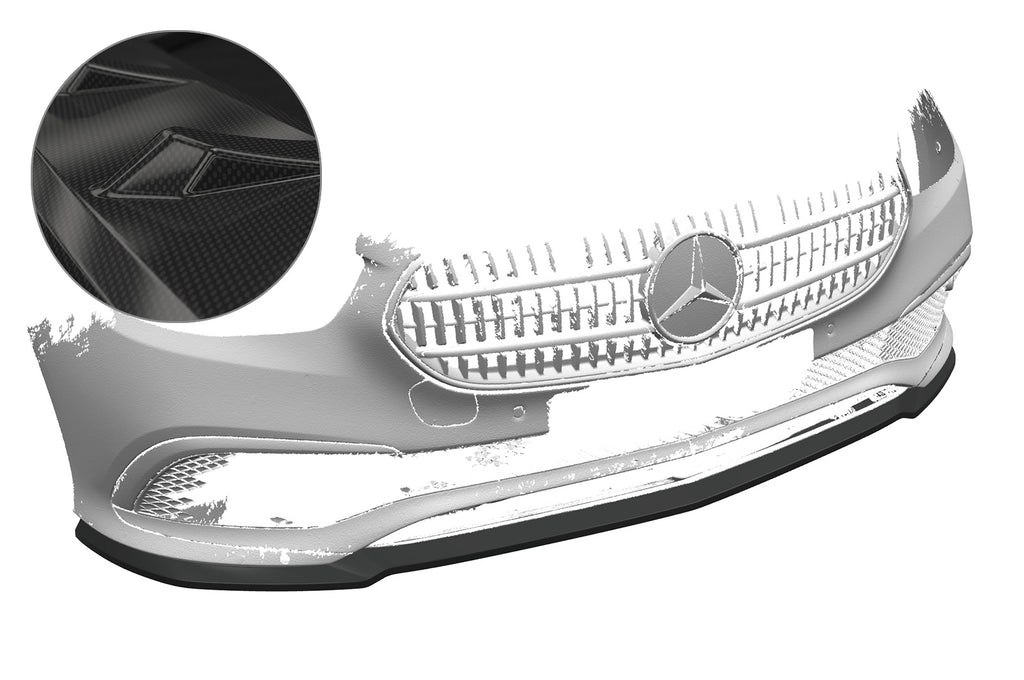 CSR Frontspoiler | Cup-Spoilerlippe mit ABE für Mercedes-Benz E-Klasse W213/S213 CSL557-C Carbon Look Hochglanz (keine Lackierung erforderlich)