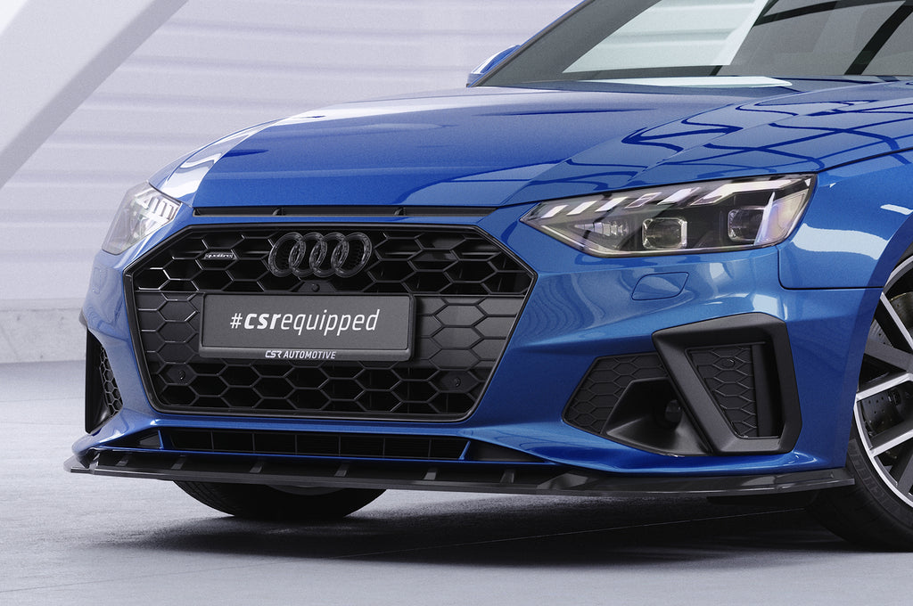 CSR Frontspoiler | Cup-Spoilerlippe mit ABE für Audi A4 / S4 B9 (8W) CSL561-S Strukturiert schwarz matt (keine Lackierung erforderlich)