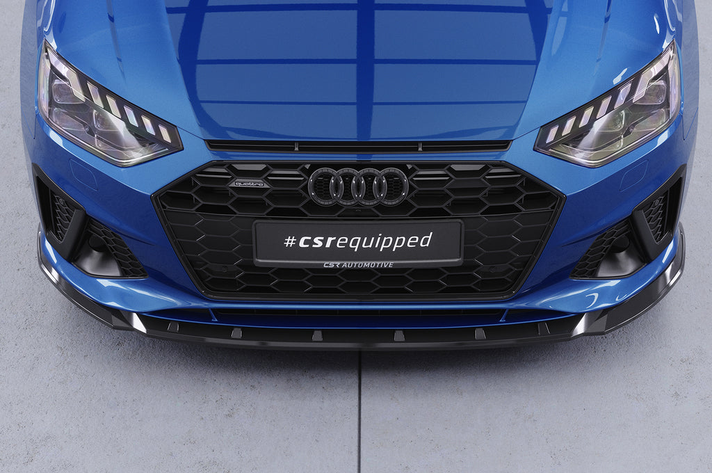 CSR Frontspoiler | Cup-Spoilerlippe mit ABE für Audi A4 / S4 B9 (8W) CSL561-L Unlackiert roh (Lackierung erforderlich)