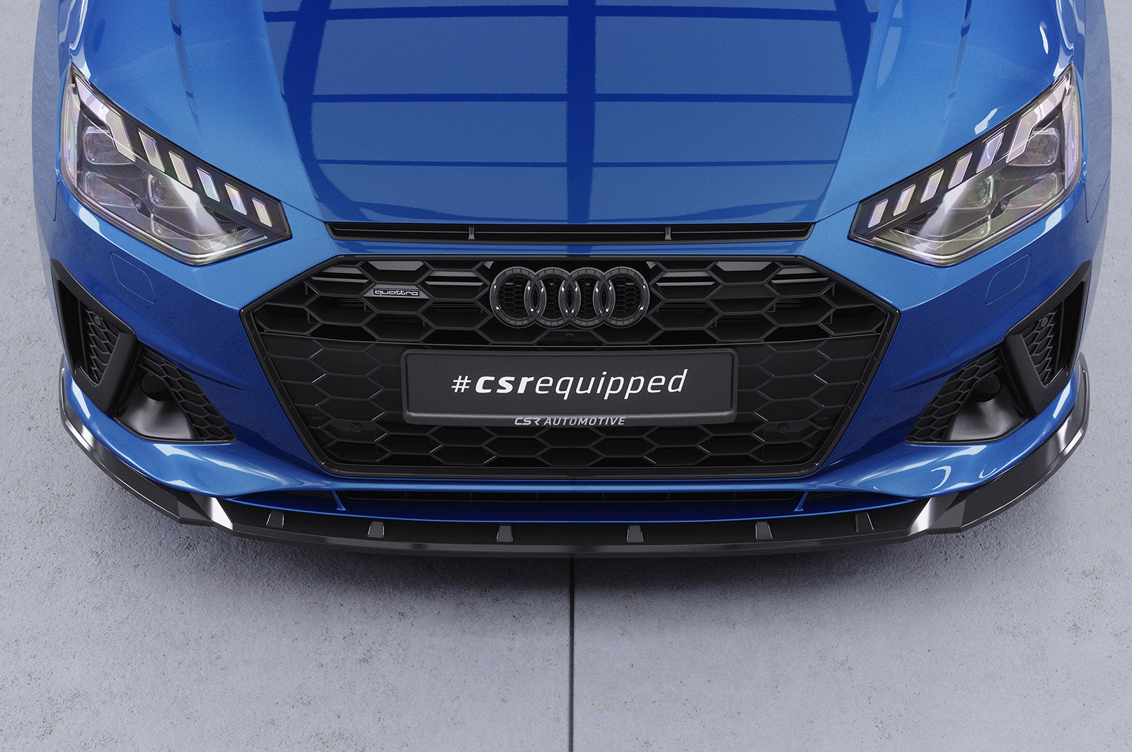 CSR Frontspoiler | Cup-Spoilerlippe mit ABE für Audi A4 / S4 B9 (8W) CSL561-L Unlackiert roh (Lackierung erforderlich)