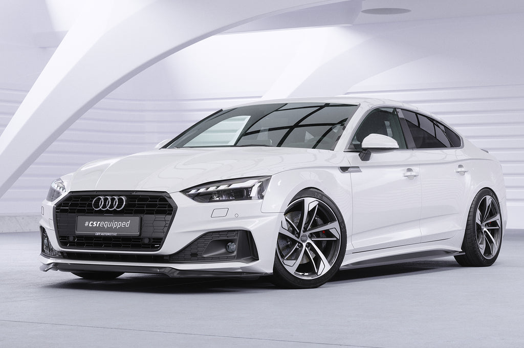 CSR Frontspoiler | Cup-Spoilerlippe mit ABE für Audi A5 F5  Basis / Advanced CSL562-G Glossy schwarz Hochglanz (keine Lackierung erforderlich)