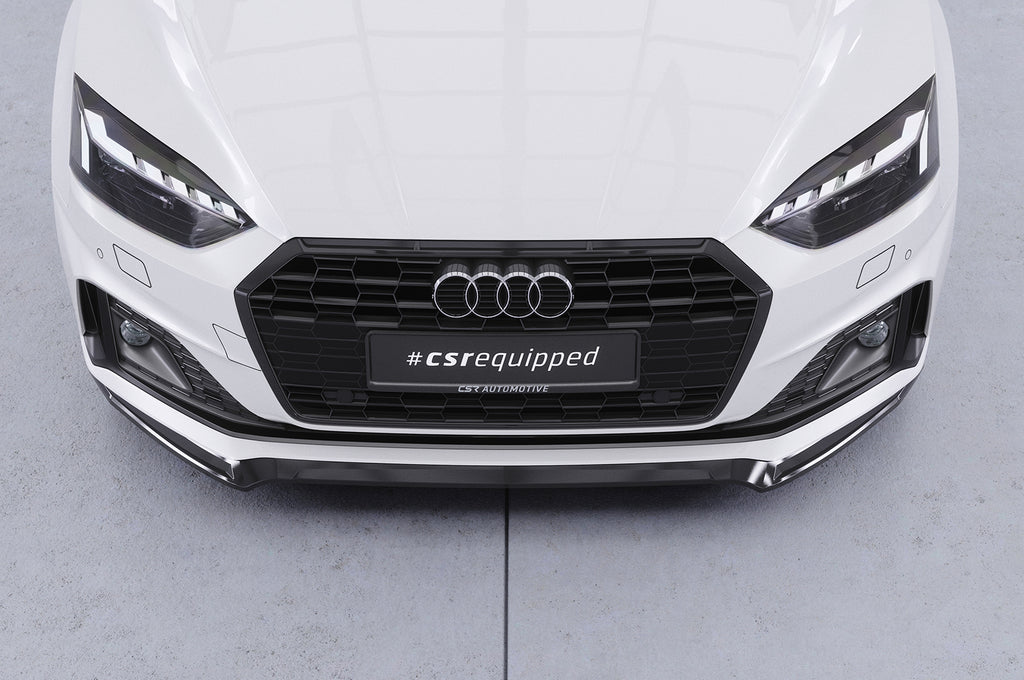 CSR Frontspoiler | Cup-Spoilerlippe mit ABE für Audi A5 F5  Basis / Advanced CSL562-G Glossy schwarz Hochglanz (keine Lackierung erforderlich)