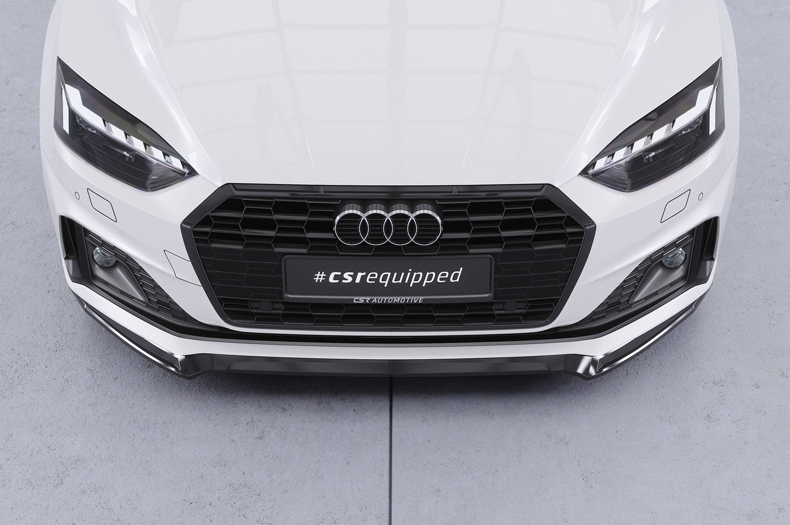 CSR Frontspoiler | Cup-Spoilerlippe mit ABE für Audi A5 F5  Basis / Advanced CSL562-G Glossy schwarz Hochglanz (keine Lackierung erforderlich)
