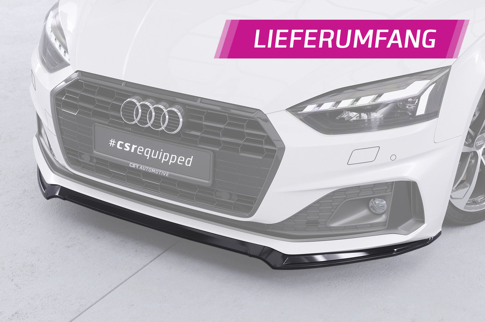 CSR Frontspoiler | Cup-Spoilerlippe mit ABE für Audi A5 F5  Basis / Advanced CSL562