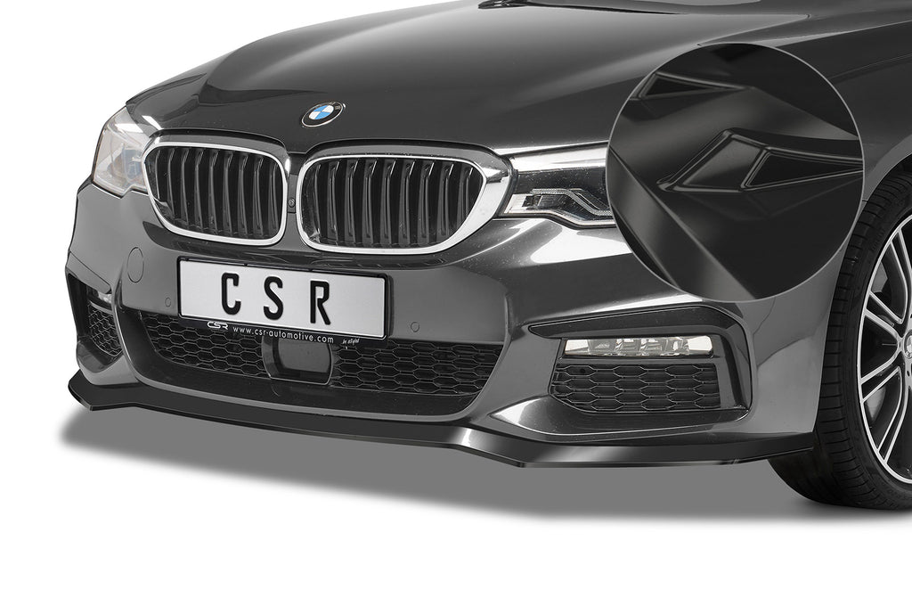 CSR Frontspoiler | Cup-Spoilerlippe mit ABE für BMW 5er G30/G31 M-Paket CSL564-G Glossy schwarz Hochglanz (keine Lackierung erforderlich)
