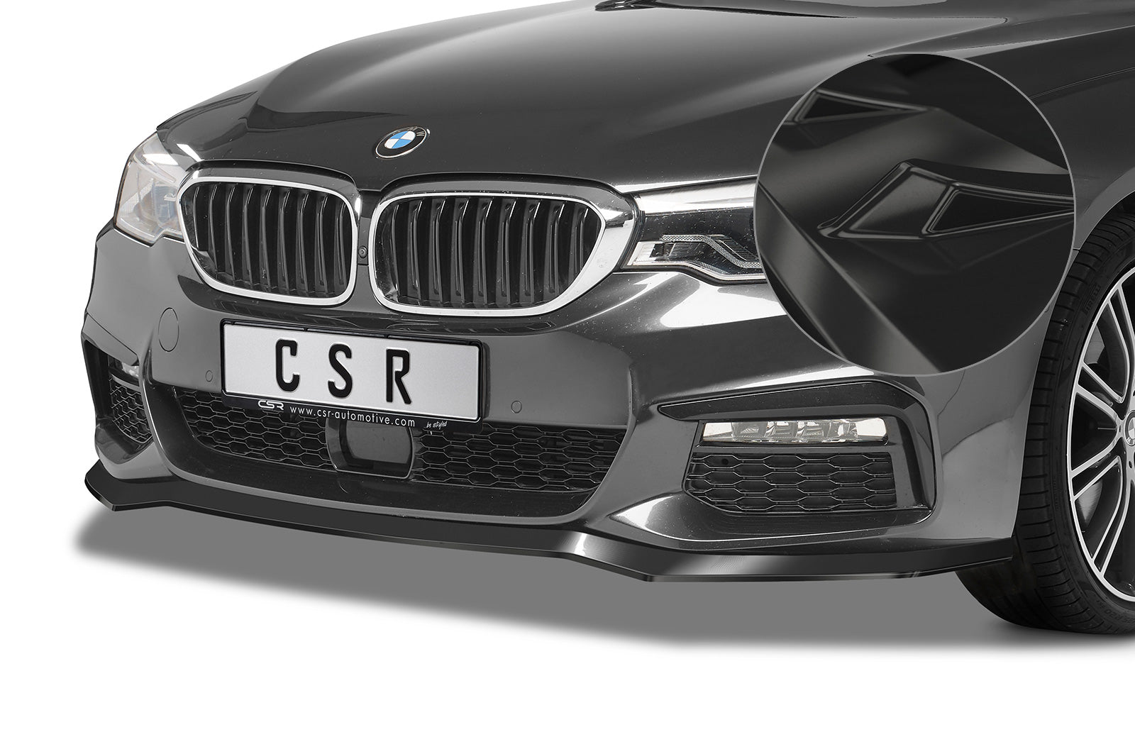 CSR Frontspoiler | Cup-Spoilerlippe mit ABE für BMW 5er G30/G31 M-Paket CSL564-G Glossy schwarz Hochglanz (keine Lackierung erforderlich)