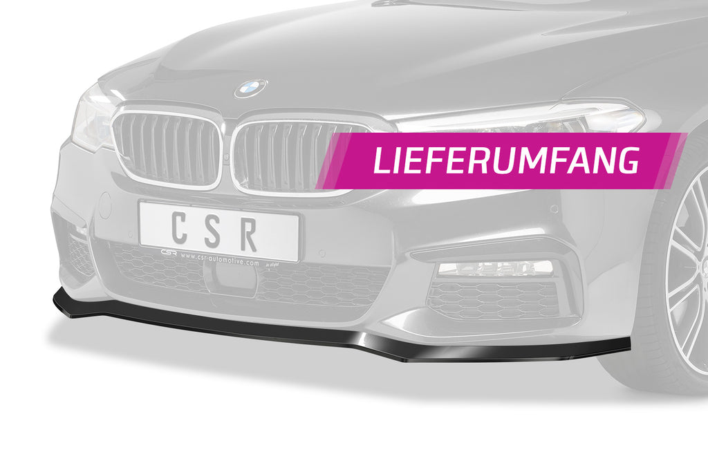 CSR Frontspoiler | Cup-Spoilerlippe mit ABE für BMW 5er G30/G31 M-Paket CSL564-S Strukturiert schwarz matt (keine Lackierung erforderlich)