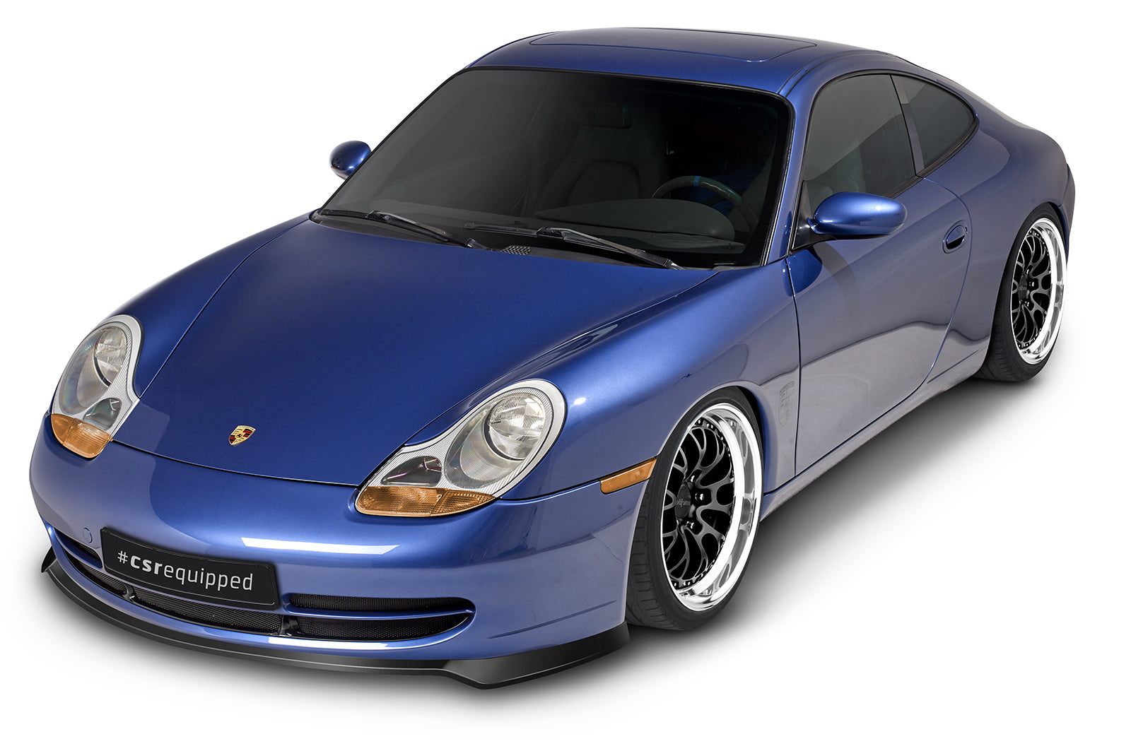 CSR Frontspoiler | Cup-Spoilerlippe mit ABE für Porsche 911/996 CSL565-G Glossy schwarz Hochglanz (keine Lackierung erforderlich)