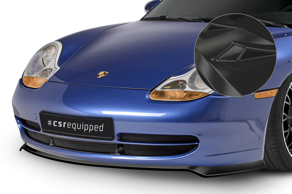 CSR Frontspoiler | Cup-Spoilerlippe mit ABE für Porsche 911/996 CSL565-G Glossy schwarz Hochglanz (keine Lackierung erforderlich)