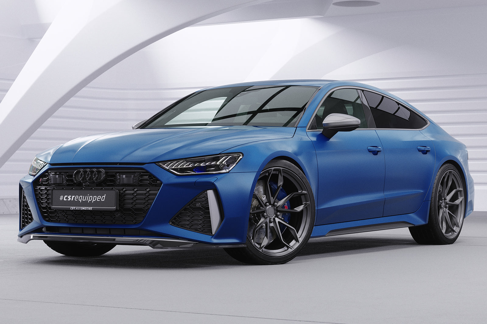CSR Frontspoiler | Cup-Spoilerlippe mit ABE für Audi RS6 C8 / RS7 C8 (4K) CSL566-C Carbon Look Hochglanz (keine Lackierung erforderlich)