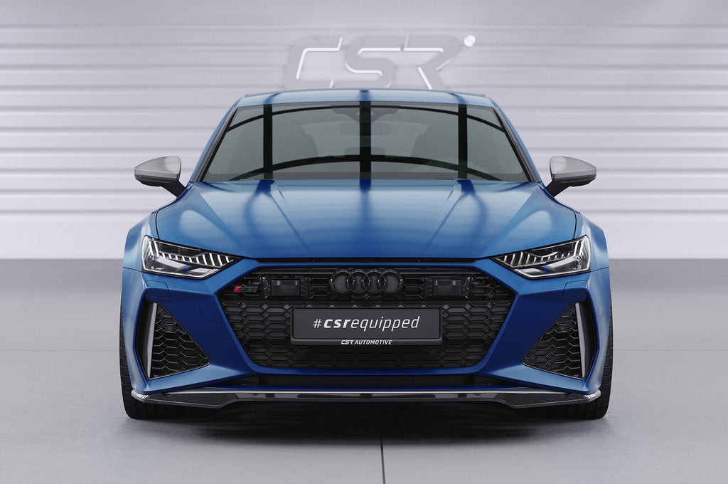 CSR Frontspoiler | Cup-Spoilerlippe mit ABE für Audi RS6 C8 / RS7 C8 (4K) CSL566-C Carbon Look Hochglanz (keine Lackierung erforderlich)
