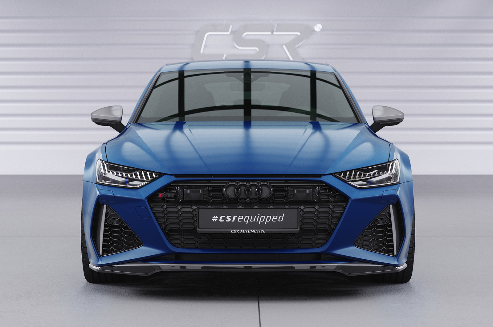 CSR Frontspoiler | Cup-Spoilerlippe mit ABE für Audi RS6 C8 / RS7 C8 (4K) CSL566-C Carbon Look Hochglanz (keine Lackierung erforderlich)