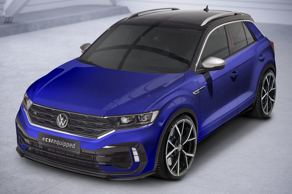 CSR Frontspoiler | Cup-Spoilerlippe mit ABE für VW T-Roc (A1) R CSL568-S Strukturiert schwarz matt (keine Lackierung erforderlich)