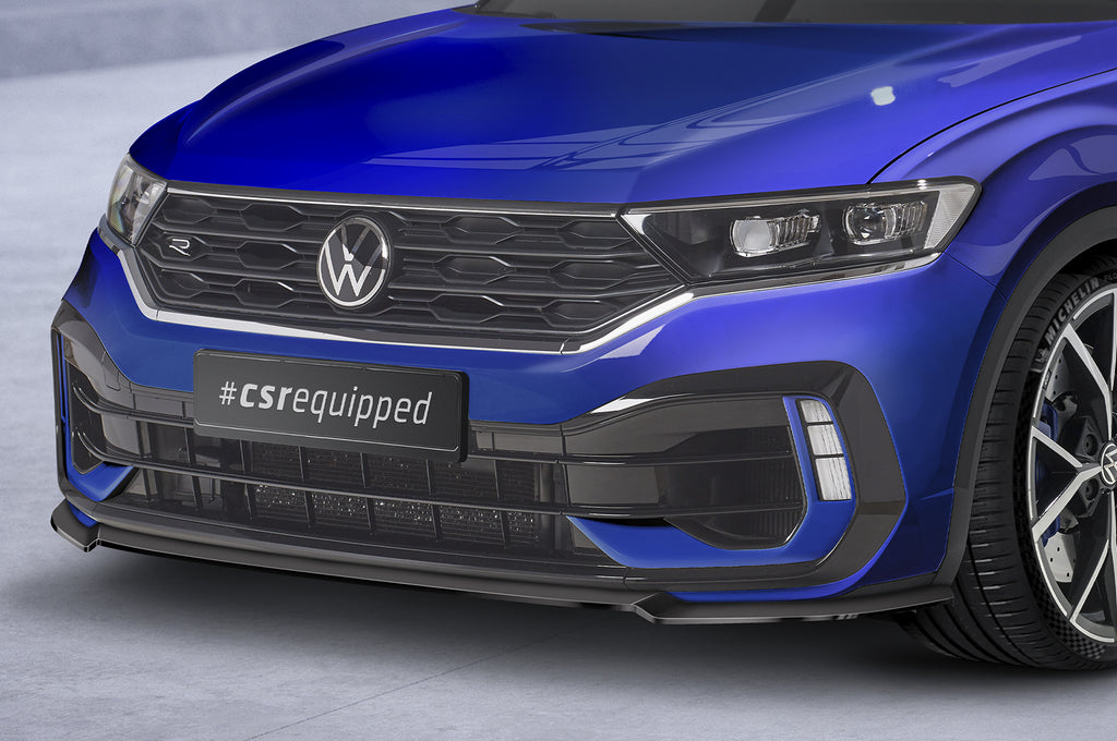 CSR Frontspoiler | Cup-Spoilerlippe mit ABE für VW T-Roc (A1) R CSL568-S Strukturiert schwarz matt (keine Lackierung erforderlich)