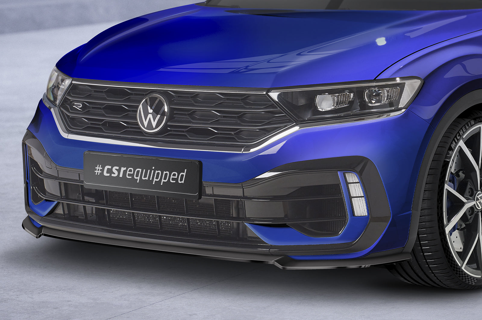 CSR Frontspoiler | Cup-Spoilerlippe mit ABE für VW T-Roc (A1) R CSL568-S Strukturiert schwarz matt (keine Lackierung erforderlich)