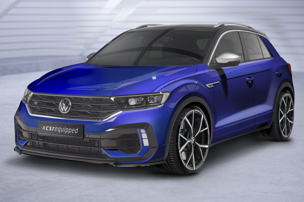 CSR Frontspoiler | Cup-Spoilerlippe mit ABE für VW T-Roc (A1) R CSL568-S Strukturiert schwarz matt (keine Lackierung erforderlich)