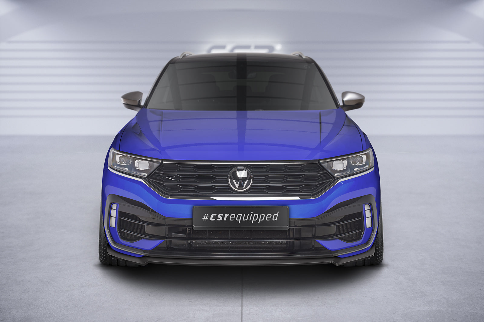 CSR Frontspoiler | Cup-Spoilerlippe mit ABE für VW T-Roc (A1) R CSL568-S Strukturiert schwarz matt (keine Lackierung erforderlich)