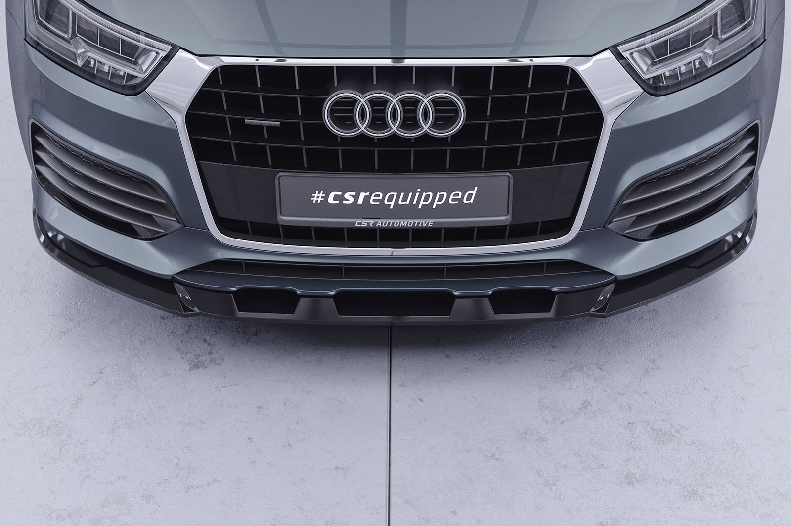 CSR Frontspoiler | Cup-Spoilerlippe mit ABE für Audi Q3 (8U) CSL570-S Strukturiert schwarz matt (keine Lackierung erforderlich)