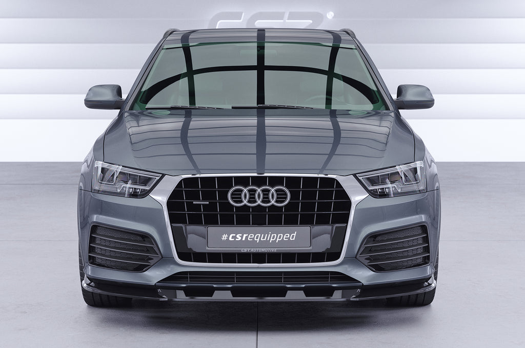 CSR Frontspoiler | Cup-Spoilerlippe mit ABE für Audi Q3 (8U) CSL570-S Strukturiert schwarz matt (keine Lackierung erforderlich)