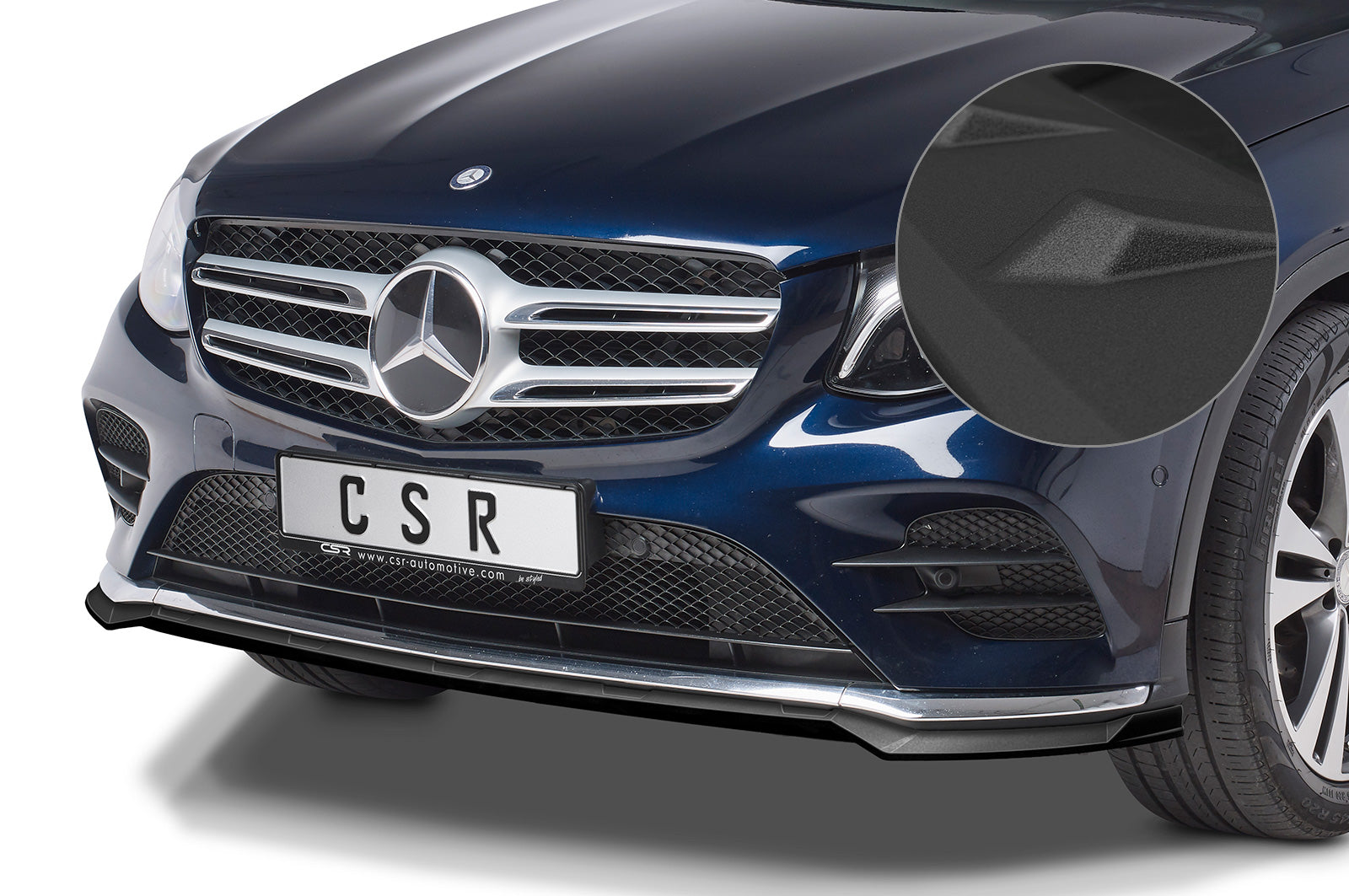 CSR Frontspoiler | Cup-Spoilerlippe mit ABE für Mercedes-Benz GLC (X253/C253) AMG-Line CSL571 Strukturiert schwarz matt (keine Lackierung erforderlich)