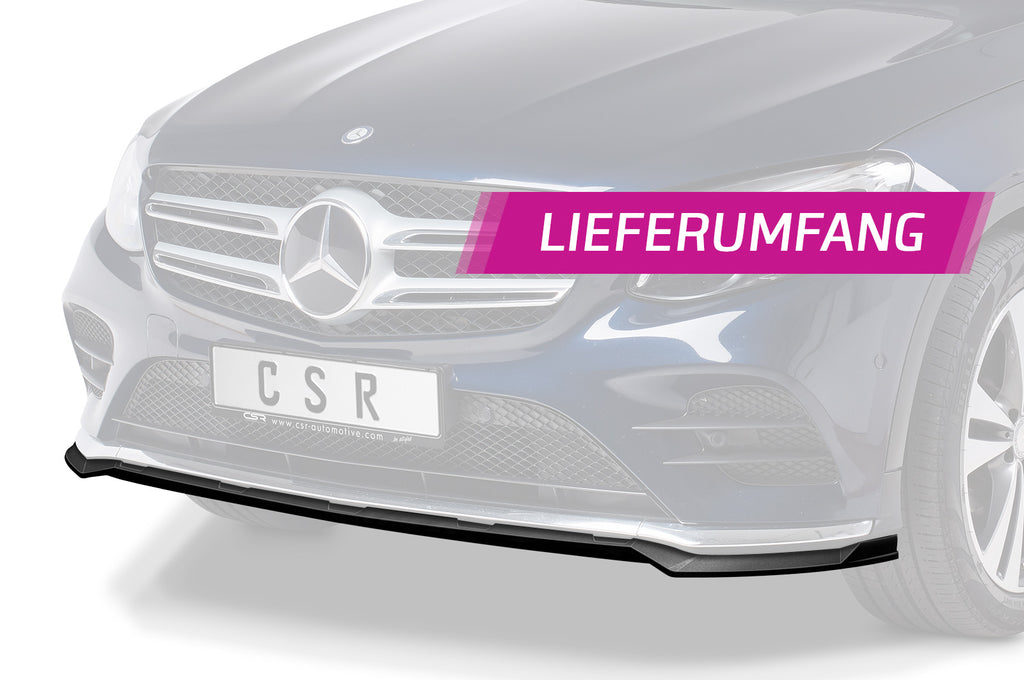 CSR Frontspoiler | Cup-Spoilerlippe mit ABE für Mercedes-Benz GLC (X253/C253) AMG-Line CSL571 Unlackiert roh (Lackierung erforderlich)