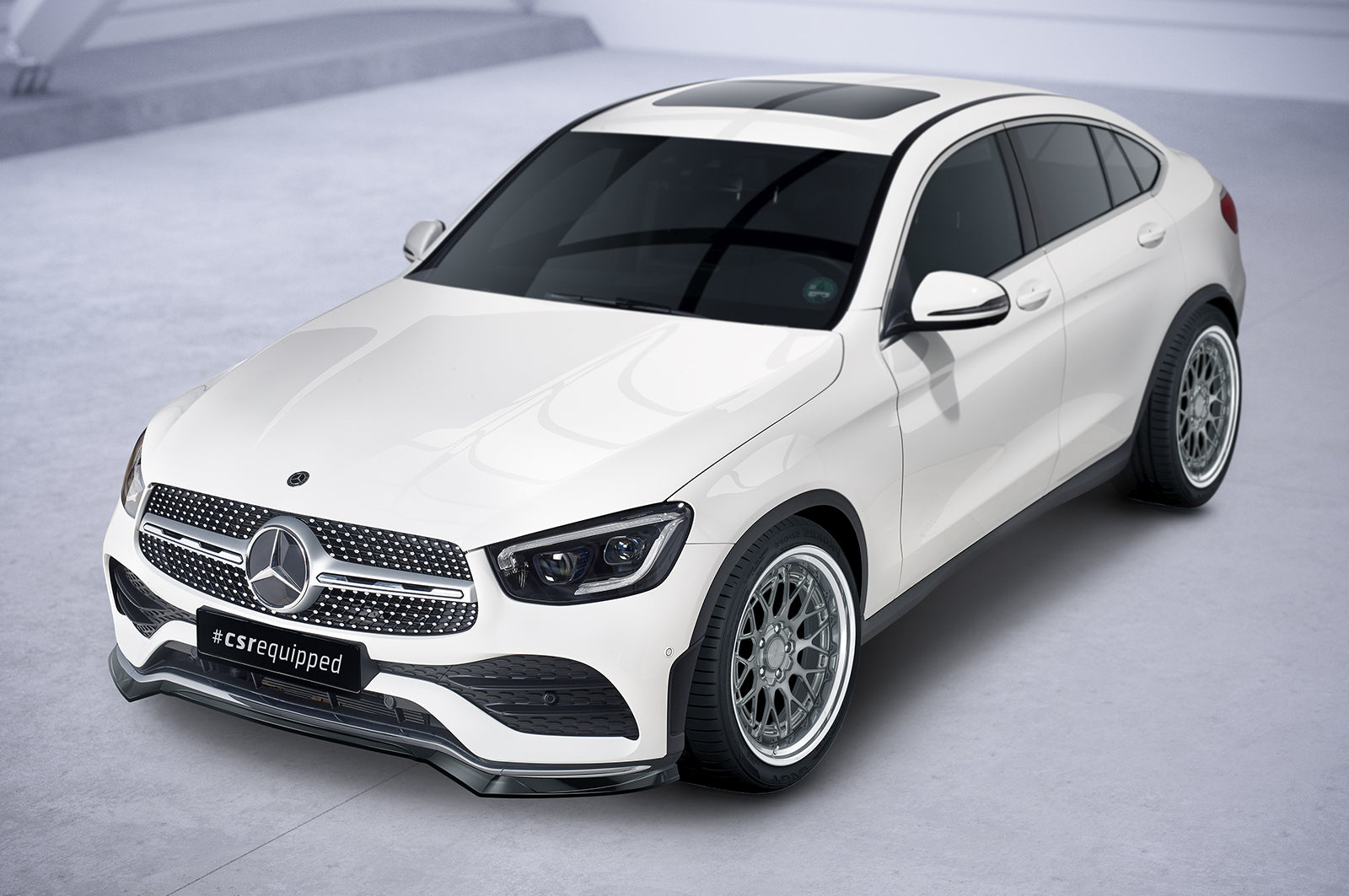 CSR Frontspoiler | Cup-Spoilerlippe mit ABE für Mercedes-Benz GLC (C253/X253) AMG-Line CSL573-L Unlackiert roh (Lackierung erforderlich)