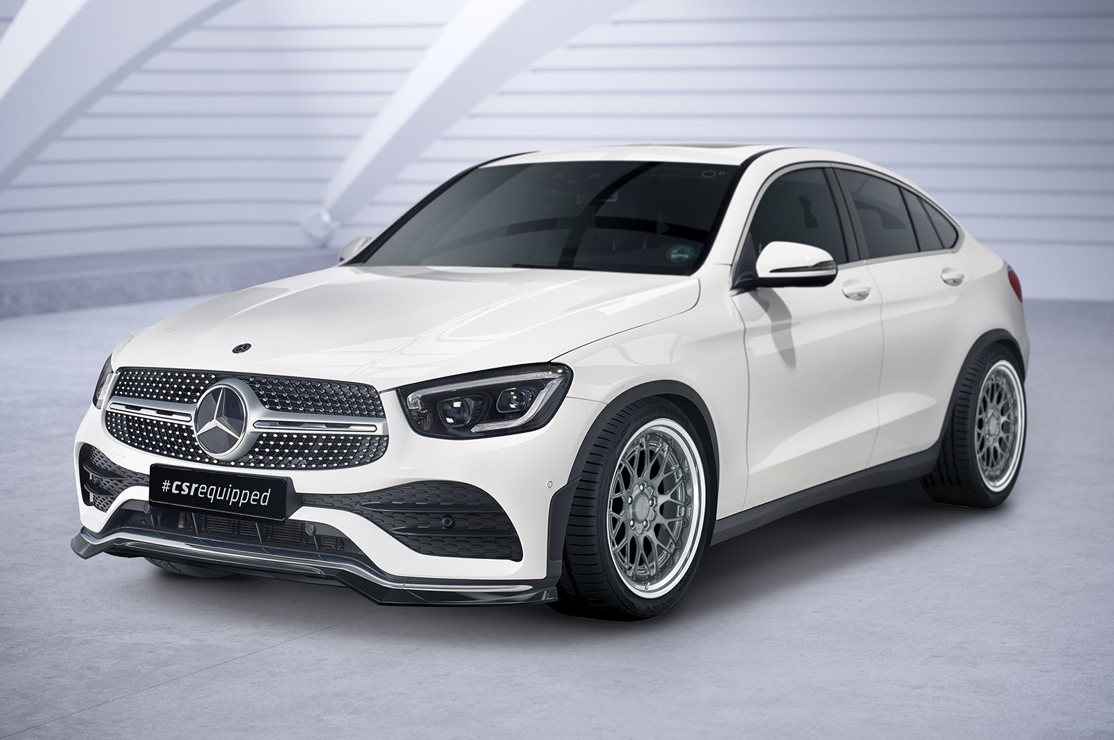 CSR Frontspoiler | Cup-Spoilerlippe mit ABE für Mercedes-Benz GLC (C253/X253) AMG-Line CSL573-L Unlackiert roh (Lackierung erforderlich)