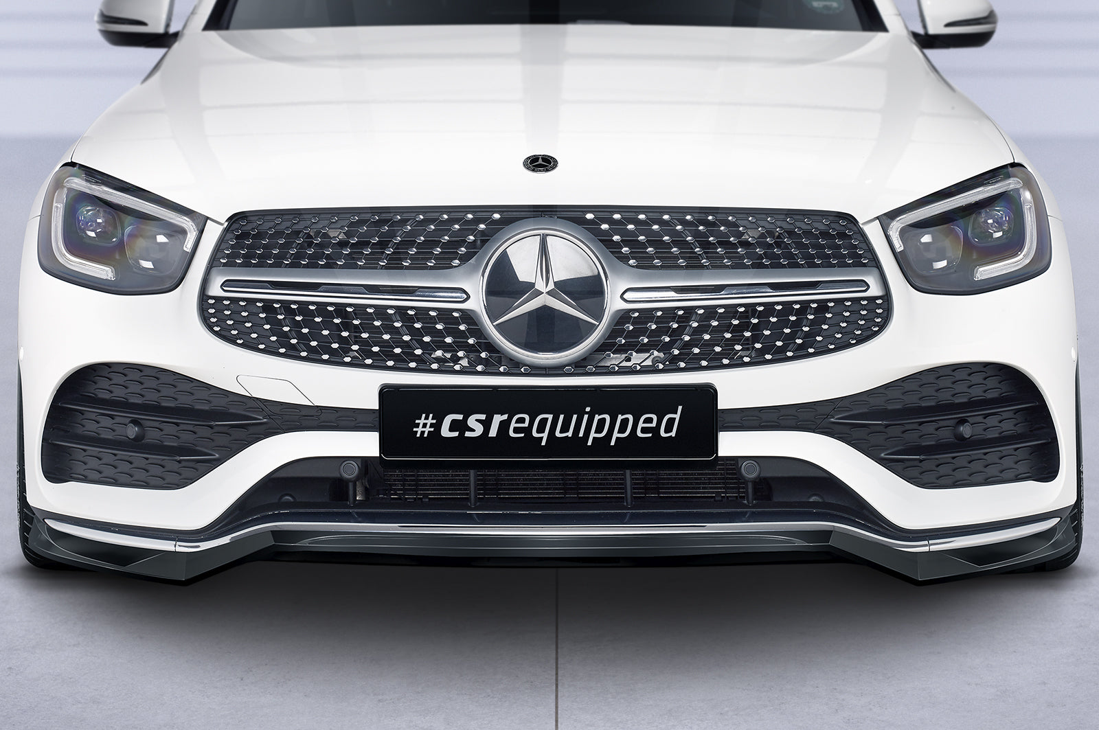 CSR Frontspoiler | Cup-Spoilerlippe mit ABE für Mercedes-Benz GLC (C253/X253) AMG-Line CSL573-L Unlackiert roh (Lackierung erforderlich)