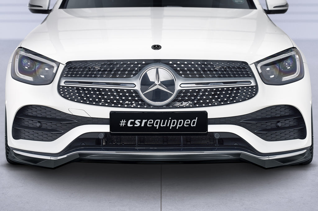 CSR Frontspoiler | Cup-Spoilerlippe mit ABE für Mercedes-Benz GLC (C253/X253) AMG-Line CSL573-S Strukturiert schwarz matt (keine Lackierung erforderlich)