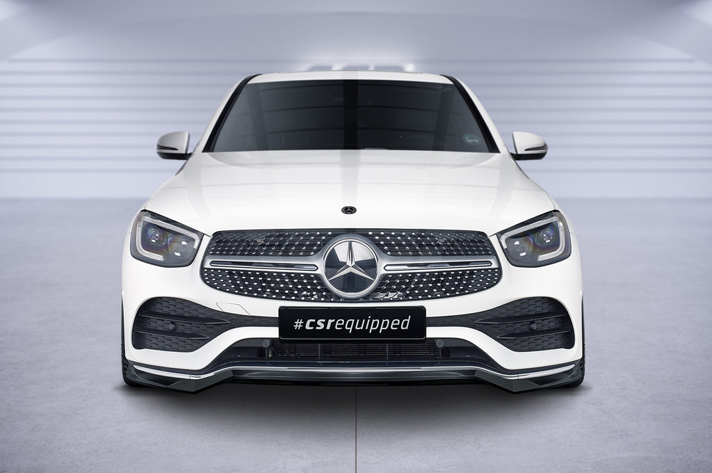 CSR Frontspoiler | Cup-Spoilerlippe mit ABE für Mercedes-Benz GLC (C253/X253) AMG-Line CSL573-C Carbon Look Hochglanz (keine Lackierung erforderlich)
