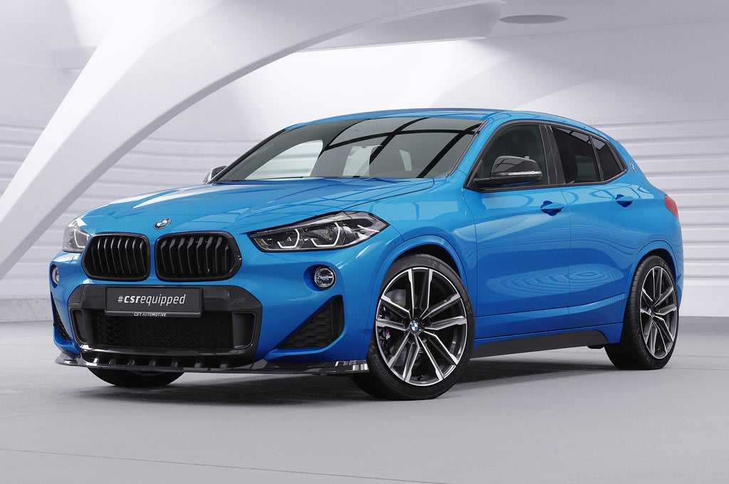 CSR Frontspoiler | Cup-Spoilerlippe mit ABE für BMW X2 F39 M-Paket CSL574-S Strukturiert schwarz matt (keine Lackierung erforderlich)