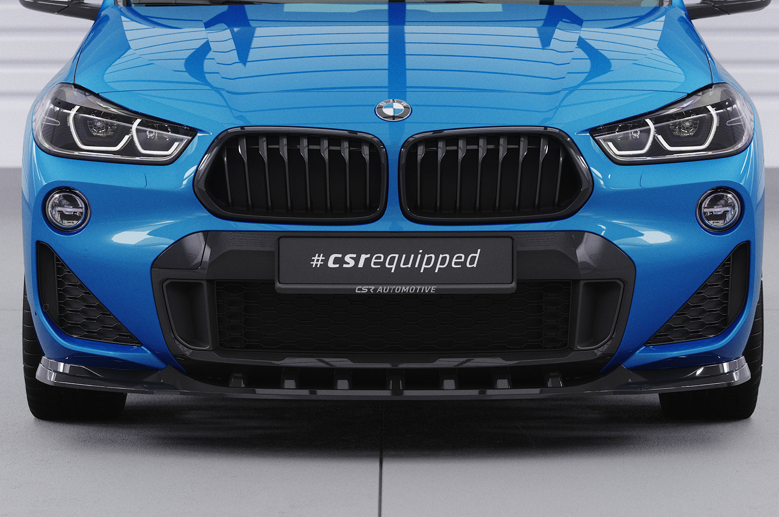 CSR Frontspoiler | Cup-Spoilerlippe mit ABE für BMW X2 F39 M-Paket CSL574-S Strukturiert schwarz matt (keine Lackierung erforderlich)