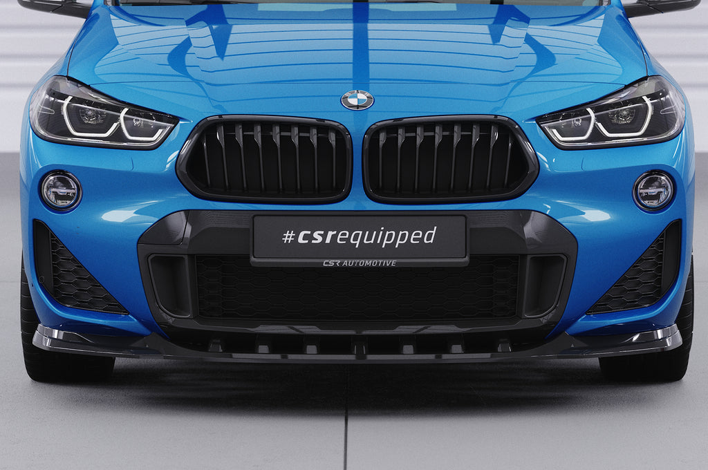 CSR Frontspoiler | Cup-Spoilerlippe mit ABE für BMW X2 F39 M-Paket CSL574-G Glossy schwarz Hochglanz (keine Lackierung erforderlich)