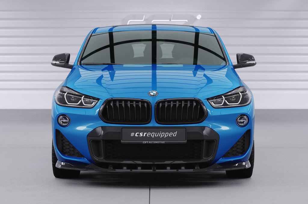 CSR Frontspoiler | Cup-Spoilerlippe mit ABE für BMW X2 F39 M-Paket CSL574-G Glossy schwarz Hochglanz (keine Lackierung erforderlich)