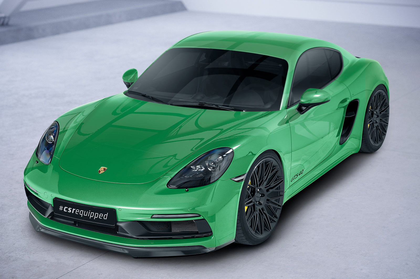 CSR Frontspoiler | Cup-Spoilerlippe mit ABE für Porsche 718 Cayman/Boxster GTS 4.0 (982) CSL575-S Strukturiert schwarz matt (keine Lackierung erforderlich)