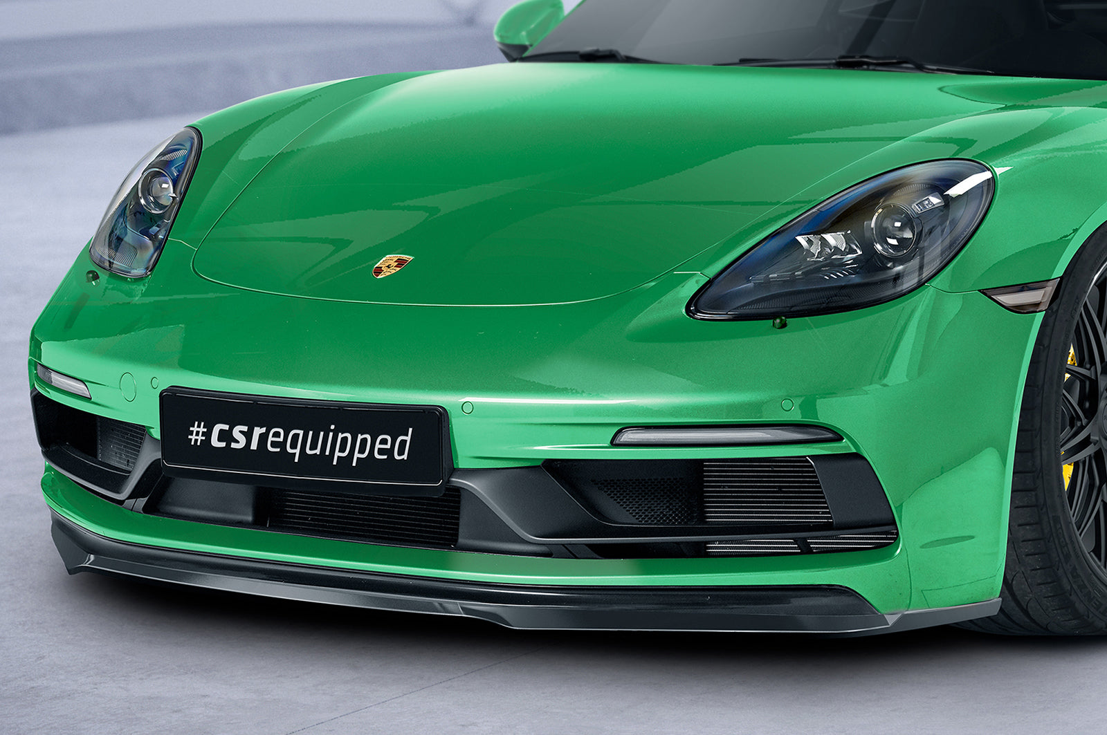 CSR Frontspoiler | Cup-Spoilerlippe mit ABE für Porsche 718 Cayman/Boxster GTS 4.0 (982) CSL575-S Strukturiert schwarz matt (keine Lackierung erforderlich)