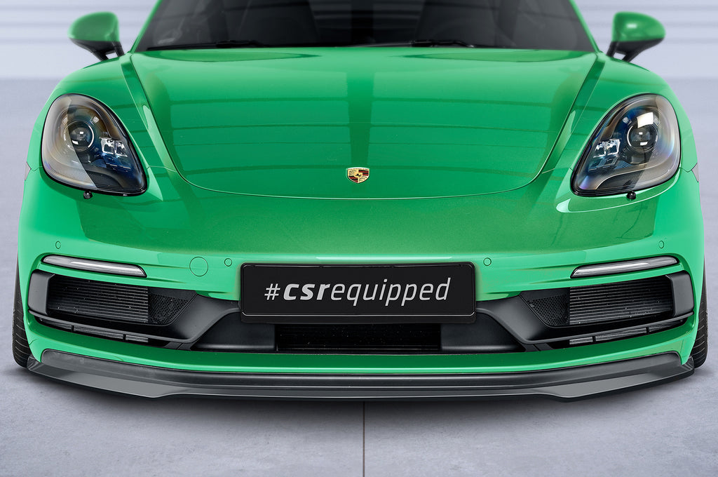 CSR Frontspoiler | Cup-Spoilerlippe mit ABE für Porsche 718 Cayman/Boxster GTS 4.0 (982) CSL575-S Strukturiert schwarz matt (keine Lackierung erforderlich)