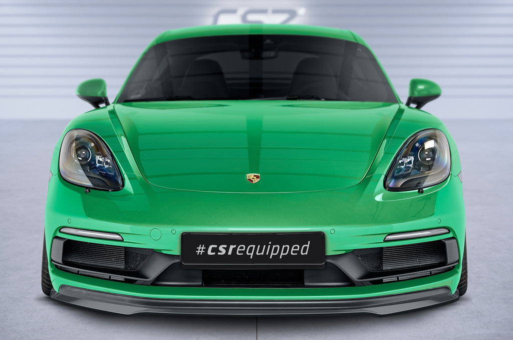 CSR Frontspoiler | Cup-Spoilerlippe mit ABE für Porsche 718 Cayman/Boxster GTS 4.0 (982) CSL575-S Strukturiert schwarz matt (keine Lackierung erforderlich)