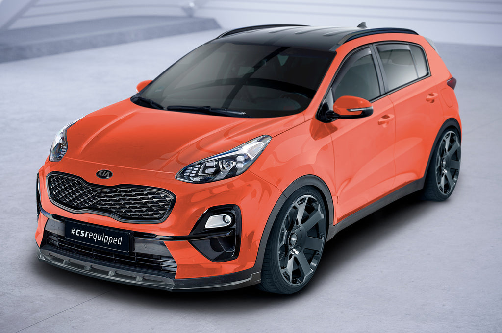 CSR Frontspoiler | Cup-Spoilerlippe mit ABE für Kia Sportage QLE CSL577-S Strukturiert schwarz matt (keine Lackierung erforderlich)