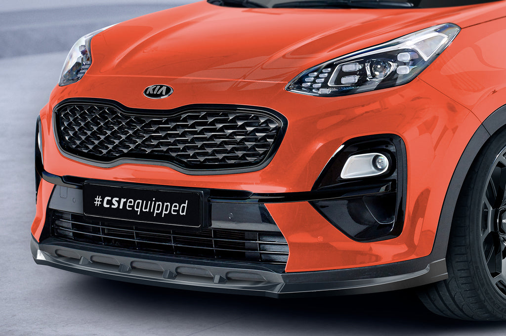 CSR Frontspoiler | Cup-Spoilerlippe mit ABE für Kia Sportage QLE CSL577-C Carbon Look Hochglanz (keine Lackierung erforderlich)