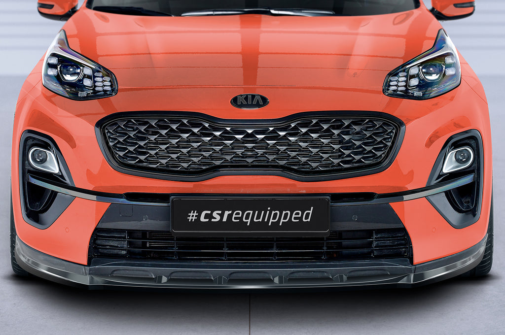 CSR Frontspoiler | Cup-Spoilerlippe mit ABE für Kia Sportage QLE CSL577-S Strukturiert schwarz matt (keine Lackierung erforderlich)