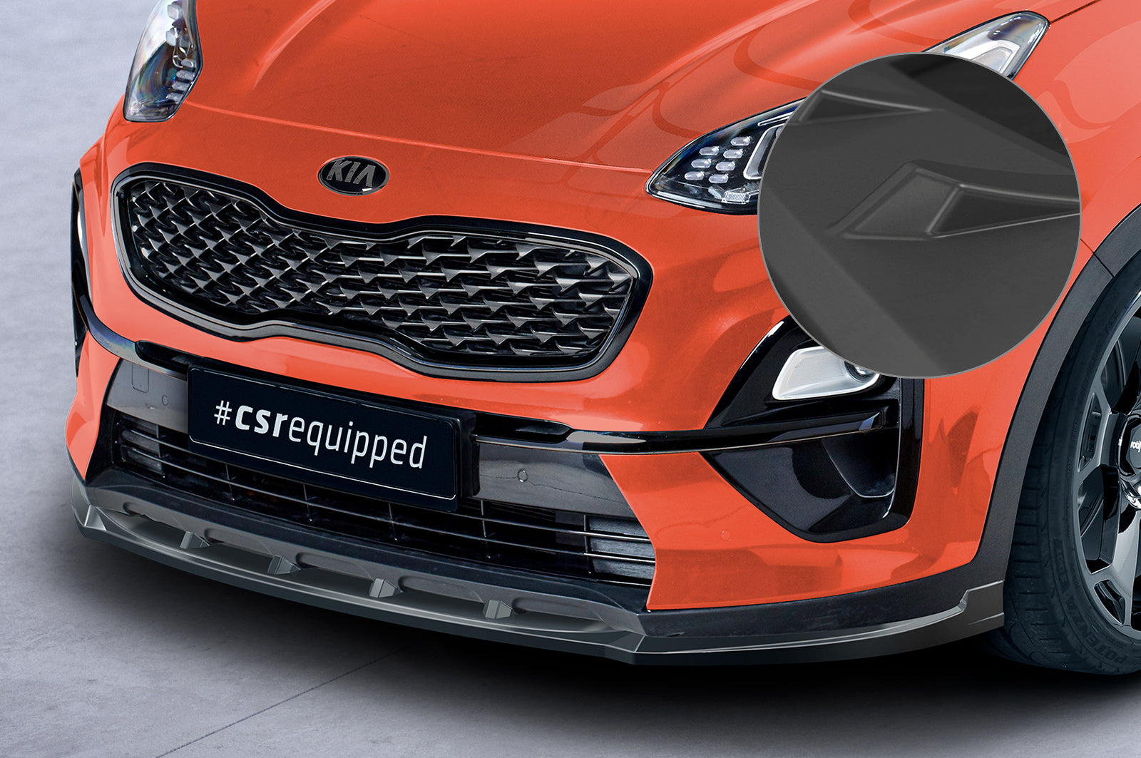 CSR Frontspoiler | Cup-Spoilerlippe mit ABE für Kia Sportage QLE CSL577-L Unlackiert roh (Lackierung erforderlich)